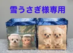雪うさぎ様専用　温泉わんこ　小物入れ