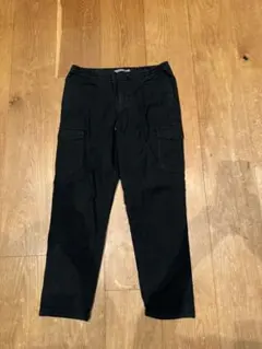 giabs コットンカーゴパンツ　ブラック　Space fit 48のサムネイル
