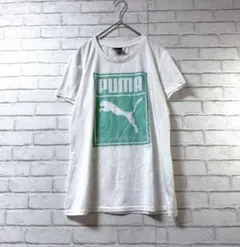 【プーマ/PUMA】ロゴ プリント半袖Tシャツ XL 刺繍 カジュアル