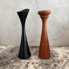 北欧　キャンドルスタンド　ミッドセンチュリー期 2点 チーク材　アンティーク