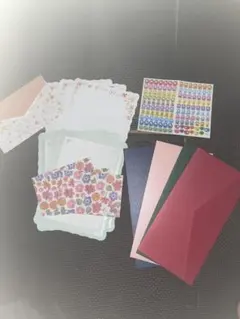 花柄レターセットと封筒