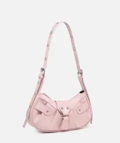 SHEIN ピンク　ショルダーバッグ　クロコ風ミニバッグ