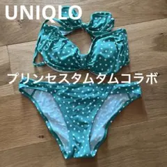 【美品】ユニクロ　水着　プリンセスタムタム　S M ドット　グリーン　コラボのサムネイル