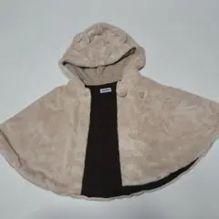 MIKIHOUSE ベア耳　ポンチョ ベージュ　モコモコ