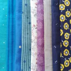 ダブルガーゼ アソートセット ③ ブルー系