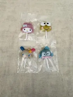 カラフルキャンディチャーム マイメロ ウサハナ ハンギョドン けろっぴ 4点