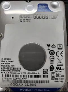 WD Blue 500GB 内蔵型HDD WD5000LPZX 本体 - メルカリ