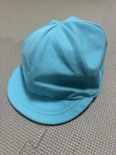 フットマーク　カラー帽子　水色　日除け付き　Lサイズ