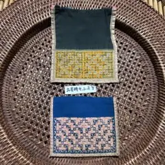 古布モン族手刺繍布・後ろ襟・稀少・お買い得セット23