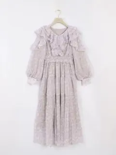 anmille オリジナルフリルプリーツワンピース ピンク