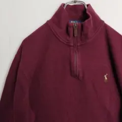 ラルフローレン ニット セーター ハーフジップ プルオーバー ポニー メンズL