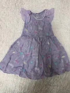 ワンピース　ラベンダー　110cm 姉妹お揃い　姉妹リンク