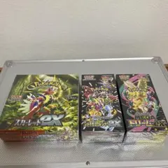 スカーレットexシャイニートレジャーexMEGAドリームexシュリンク付きBOX