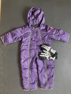 ベビー　キッズ　ウィンタースポーツウェア カバーオール　グローブ　雪遊び　90