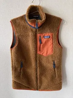 s*y様 超美品！！Patagonia フリースベスト XS ブラウン/オレンジ