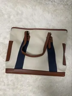 COACH トートバッグ ベージュ ネイビー