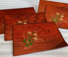 菓子皿　5枚　木製