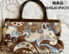 極美品♡EMILIO PUCCI エミリオ プッチ キャンバス レザー　A4のサムネイル