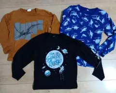 長袖Tシャツ　3枚セット　BREEZE他　恐竜　宇宙