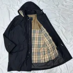バーバリー ロンドン ダウンコート 2way 着脱式フード ノバチェック M