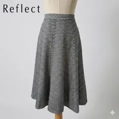 Reflect リフレクト 千鳥格子 フレアスカート ミディ丈 7 ポリエステルのサムネイル