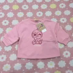 【新品・タグ付き】アンパンマン ドキンちゃん 刺繍 長袖トレーナー 80 裏起毛