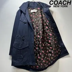 希少 COACH 上質 花柄 キルティング M-65 ミリタリージャケット XS