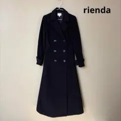 rienda ＃22シンデレララインコート 美シルエット ブラック Sサイズ