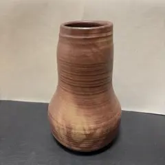 陶器製花瓶 ブラウン　花瓶