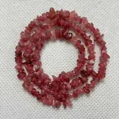 ピンクトルマリン　天然石さざれ　3-6ｍｍ　一連20cm