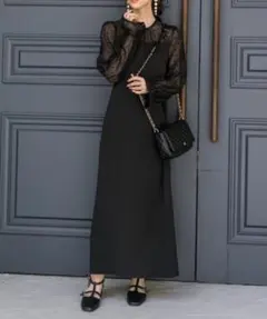 【新品タグ付】OLIVE des OLIVE　後ろリボンドッキングワンピース