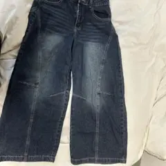 ワイドデニムパンツ インディゴ
