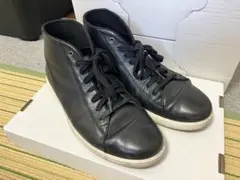 【美品】COLE HAAN 黒 レザー ハイカットスニーカー メンズ 7M