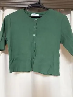JEANASIS 半袖カーディガン グリーンのサムネイル