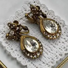 CZダイヤジルコニアクリスタルビジュヴィンテージイヤリング上品