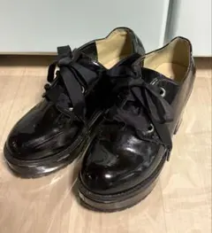 MAJESTIC LEGON エナメル　厚底レースアップシューズ　ブラック　Sのサムネイル