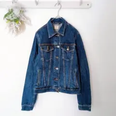 美品 GAP デニムジャケット インディゴブルー ユニセックス Gジャン 細身