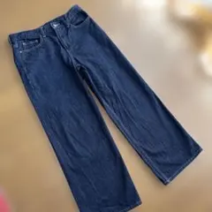 ユニクロ☆ワイドストレートジーンズ/24(61cm)濃紺