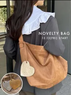 【mystic】 ノベルティ　ベロアショルダーバッグ