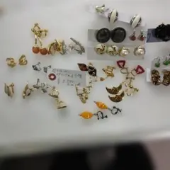 多様なデザインのイヤリングセット