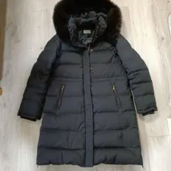 イエナ　P/タフタ ロングダウンコート　ブラック　黒　38 美品】イエナ タフタ ロング ダウンコート フォックスファー 3way