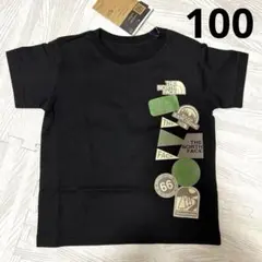 ザノースフェイス Tシャツ キッズ ブラック100