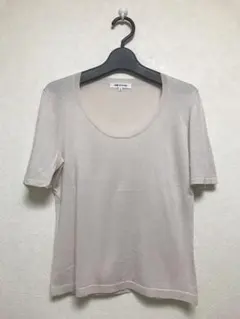 COMME CA DU MODE 半袖ニット ベージュ