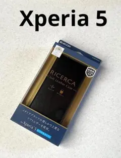 xperia5 RICERCA ブラック　ソフトレザーケース