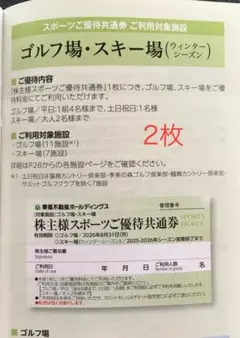 スキー場 リフト券 割引券×2枚　ハンターマウンテン塩原 ニセコ東急グランヒラフ