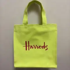 ハロッズ　ロゴ　トートバッグ イエロー