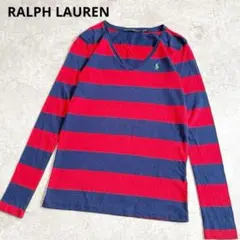 ラルフローレンスポーツRALPH LAUREN VネックボーダーTシャツ 刺繍のサムネイル