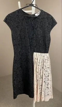 MSGM ノースリーブ 半袖　ひざ丈　ワンピース　レース　バイカラー