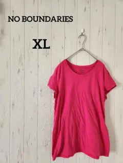 一点もの✨NO BOUNDARIES【XL】ノーバウンダリーズピンク Tシャツ