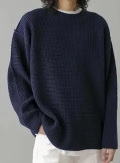 monkey time C/AC WAFFLE OUT LINKING ニット